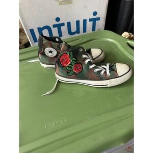 Converse Chuck Taylor All Star Hi Camo Rose Patch Size 6 Mens 8 Womens 162875C
